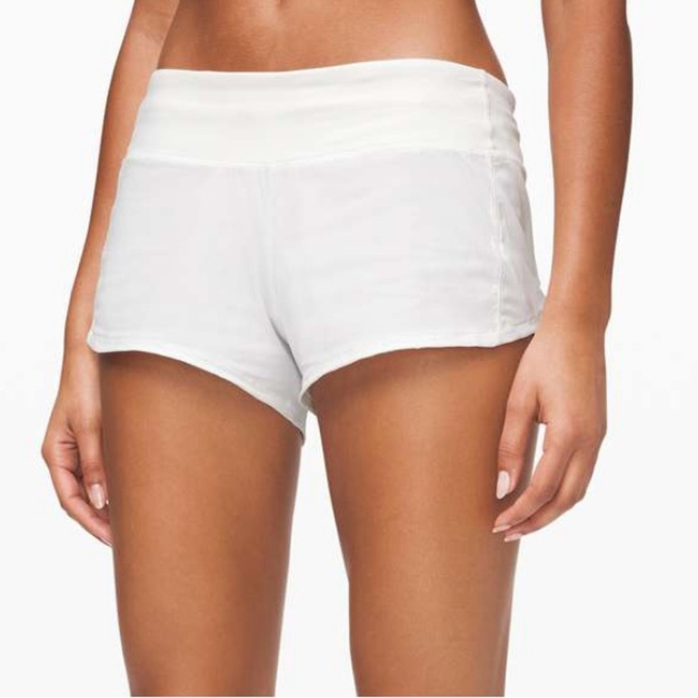 Lululemon Athletica White Speed Up Shorts 2.5’’